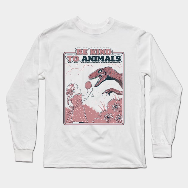 Be Kind to Animals (Duotone) Long Sleeve T-Shirt by RonnCabardo